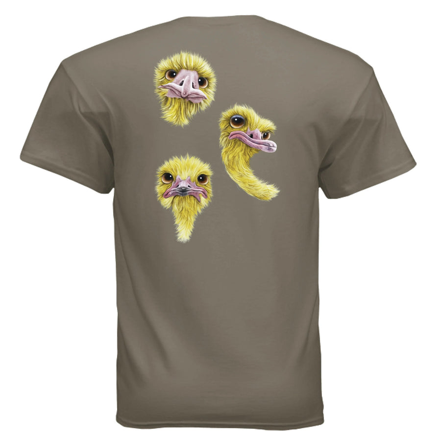 Nosy Birds funny graphic t-shirt prairie dust - An Old Man's Art