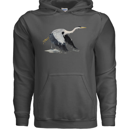 Melting Heron surreal art graphic hoodie - An Old Man's Art