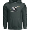Melting Heron surreal art graphic hoodie - An Old Man's Art